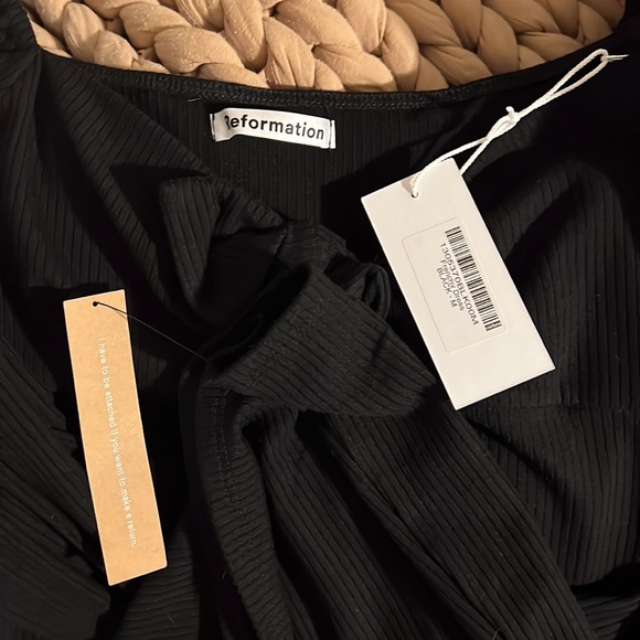 NWT Reformation Frenchy Mini Dress - black, size M - Picture 4 of 6